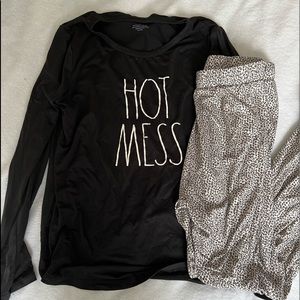 Size medium Rae Dunn sleep set